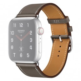 Correa de cuero de repuesto para Apple Watch 6, SE, 5, 4 44 mm 3, 2, 1 42 mm color gris