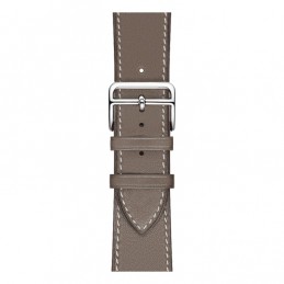 Correa de cuero de repuesto para Apple Watch 6, SE, 5, 4 44 mm 3, 2, 1 42 mm color gris