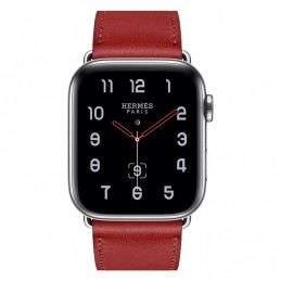Correa de cuero de repuesto para Apple Watch 6, SE, 5, 4 44 mm 3, 2, 1 42 mm color rojo