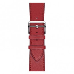 Correa de cuero de repuesto para Apple Watch 6, SE, 5, 4 44 mm 3, 2, 1 42 mm color rojo