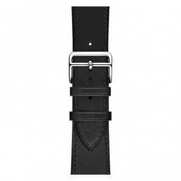 Correa de cuero de repuesto para Apple Watch 6, SE, 5, 4 44 mm 3, 2, 1 42 mm color negro