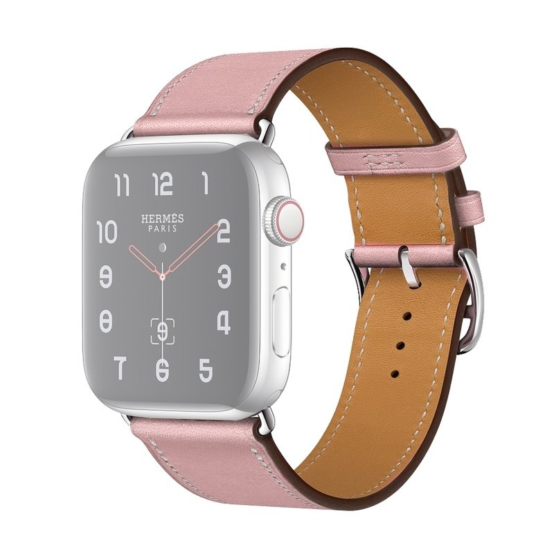 Correa de cuero de repuesto para Apple Watch 6, SE, 5, 4 44 mm 3, 2, 1 42 mm color rosa