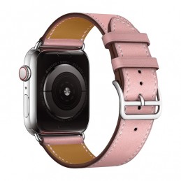 Correa de cuero de repuesto para Apple Watch 6, SE, 5, 4 44 mm 3, 2, 1 42 mm color rosa