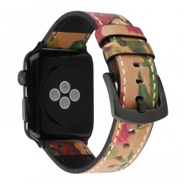Correa de cuero de vaca Retro para Apple Watch 6,SE,5,4 40mm y 3,2,1 38mm