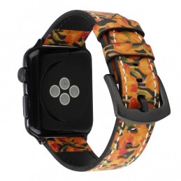 Correa de cuero de vaca Retro para Apple Watch 6,SE,5,4 40mm y 3,2,1 38mm