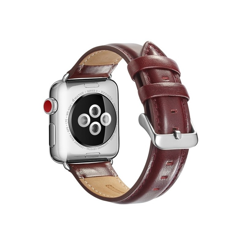 Correa piel grano Crazy Horse compatible con Apple Watch 44mm