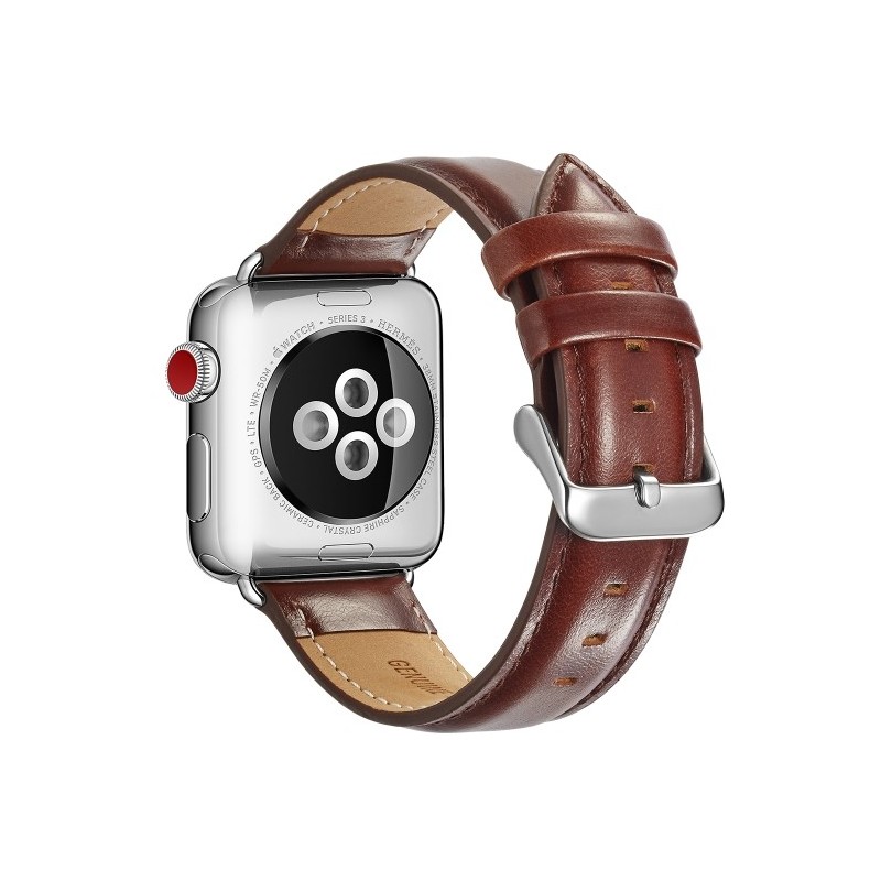 Correa piel grano Crazy Horse compatible con Apple Watch 40mm