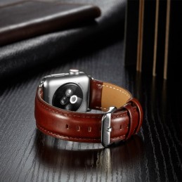 Correa piel grano Crazy Horse compatible con Apple Watch 40mm
