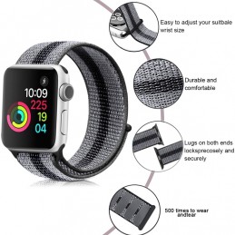 Correa naylon loop deportiva compatible con Reloj Apple Watch 44mm