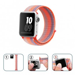 Correa naylon loop deportiva compatible con Reloj Apple Watch 44mm