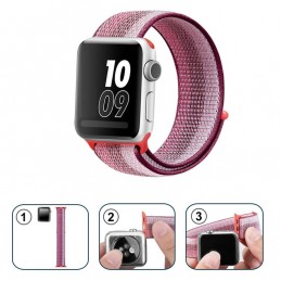 Correa naylon loop deportiva compatible con Reloj Apple Watch 44mm