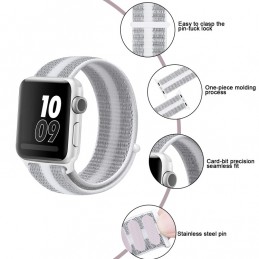 Correa naylon loop deportiva compatible con Reloj Apple Watch 44mm