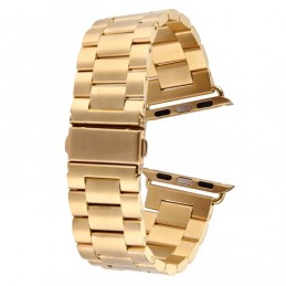 Correa de Acero Inoxidable con Hebilla de Mariposa para Apple Watch 42mm