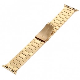 Correa de Acero Inoxidable con Hebilla de Mariposa para Apple Watch 42mm