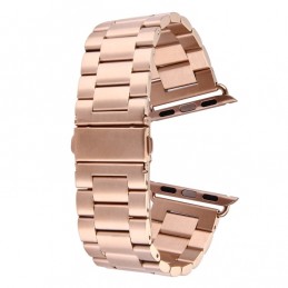 Correa de Acero Inoxidable con Hebilla de Mariposa para Apple Watch 42mm