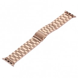 Correa de Acero Inoxidable con Hebilla de Mariposa para Apple Watch 42mm