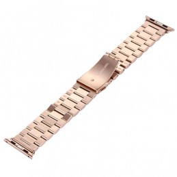 Correa de Acero Inoxidable con Hebilla de Mariposa para Apple Watch 42mm