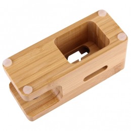 Soporte cargador de madera de bambú escritorio para Apple Watch