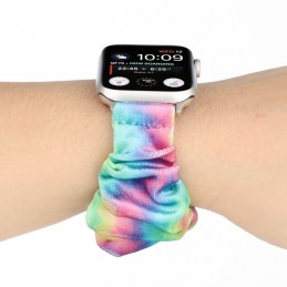 Correa de franela tela colorida para Apple Watch Serie 6, SE, 5, 4 44mm