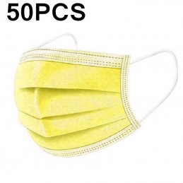 Mascarilla Quirurgica 3 Capas caja de 50 Unidades color amarillo