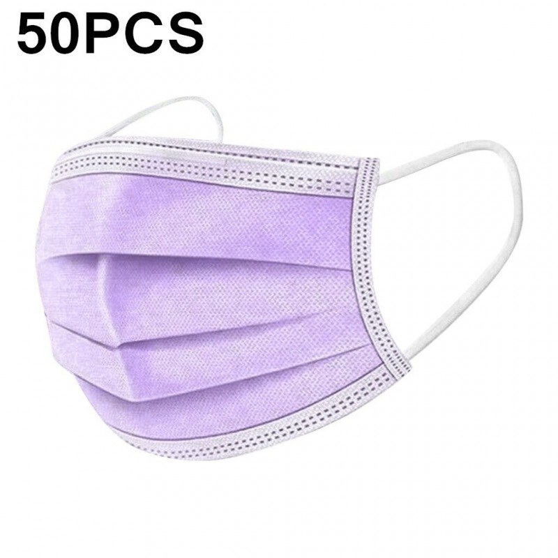 Mascarilla Quirurgica 3 Capas caja de 50 Unidades color morado