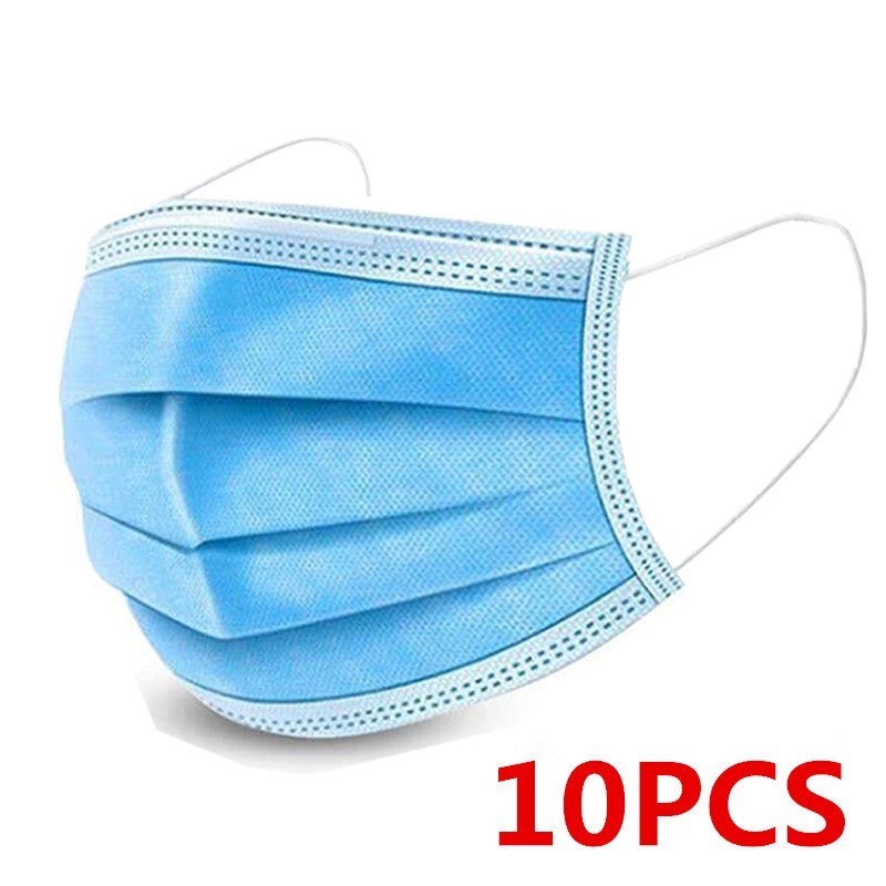 Mascarilla Higiénica 3 Capas 10 Mascarillas