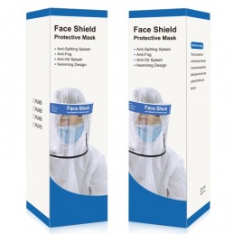 Pantalla Facial Desechable Laboratorio con Banda Elástica