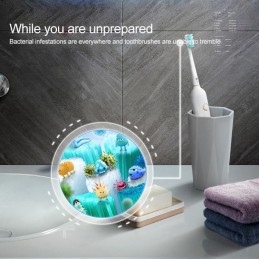 Dispensador Pasta de Dientes y Portacepillos con Esterilizador UV