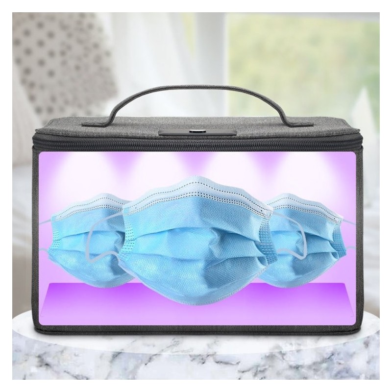 Bolso UV Esterilizador de Ropa, Juguetes Luz LED Ultravioleta Portátil