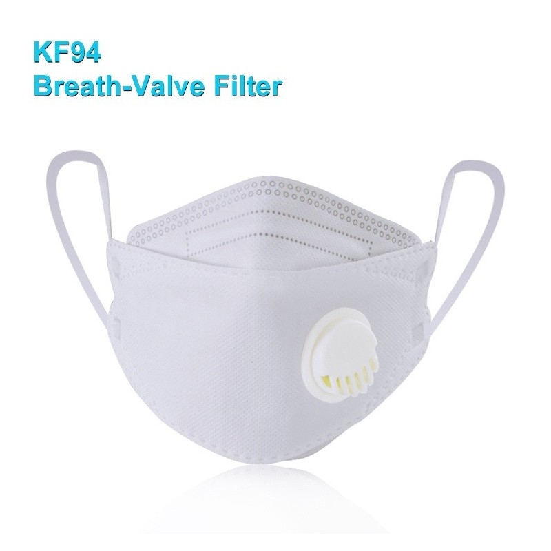 Mascarilla KF94 con Filtro Valvula Respiradora Antiviral