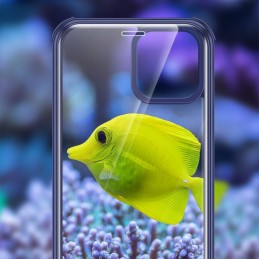 Funda iPhone 12 Pro Max de Vidrio de Plástico de Doble Cara Transparente
