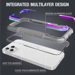 iPAKY Funda iPhone 12 Pro Max a Prueba de Golpes de Aleación de Aluminio