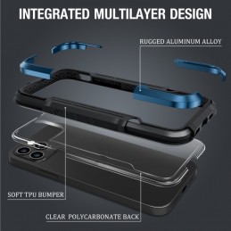 iPAKY Funda iPhone 12 Pro Max a Prueba de Golpes de Aleación de Aluminio