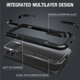 iPAKY Funda iPhone 12 Pro Max a Prueba de Golpes de Aleación de Aluminio