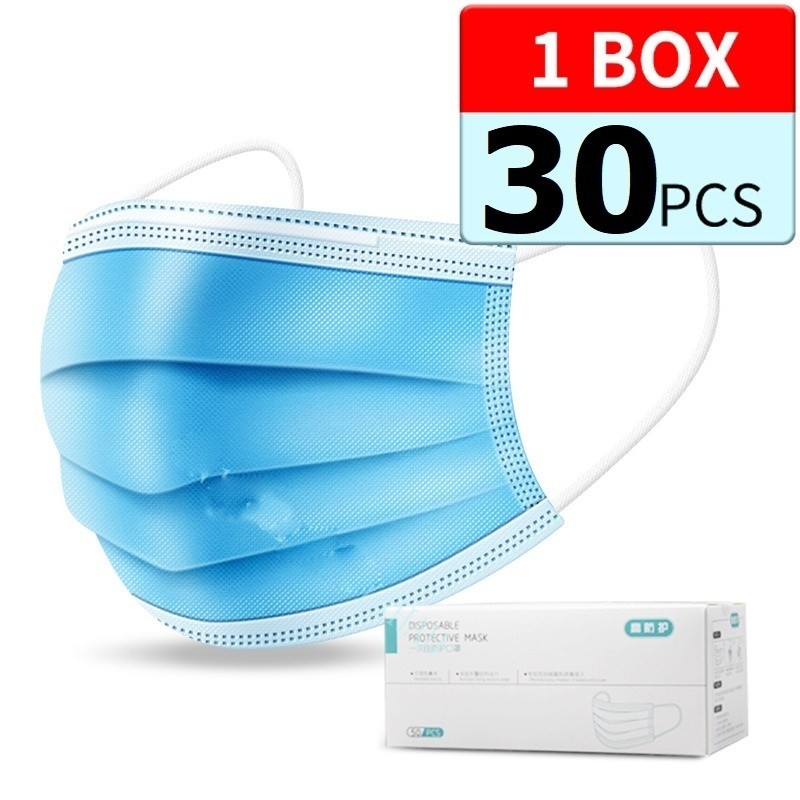 Mascarilla Quirurgica 3 Capas 30 Unidades