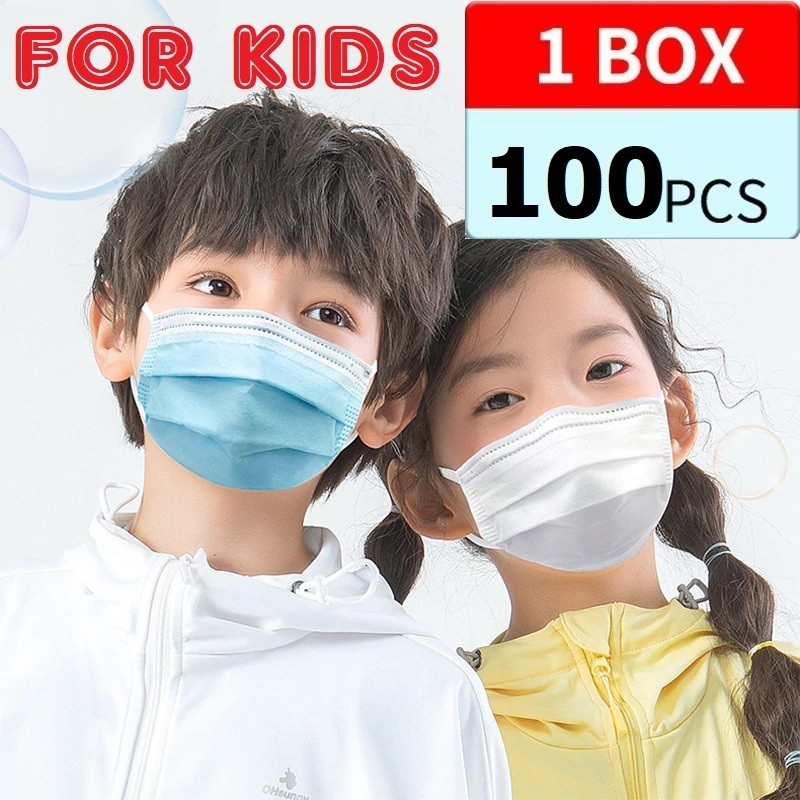 Mascarillas Desechables para Niños 100 Unidades