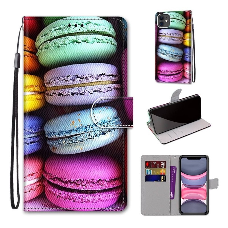 Funda Libro con Tarjetera, Billetera y Cordón para iPhone 11