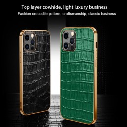 Funda 13 de Piel Genuino de Vaca Textura Cocodrilo