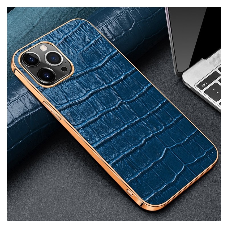 Funda 13 de Piel Genuino de Vaca Textura Cocodrilo