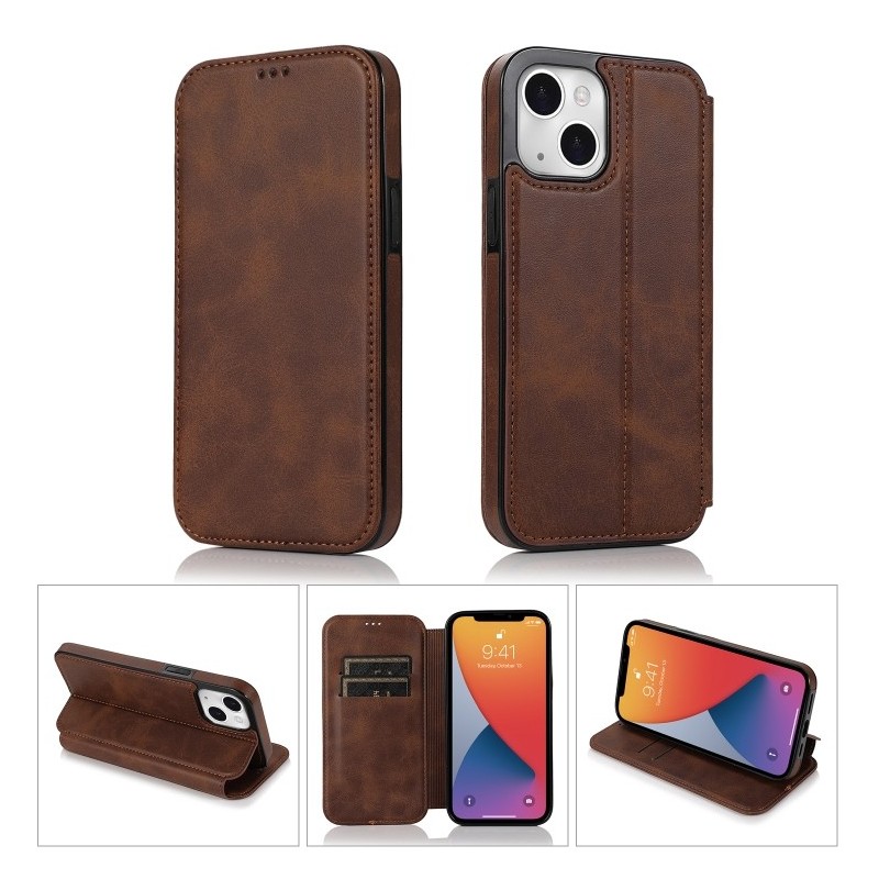 Funda de Piel con Cierre Magnético para iPhone 13