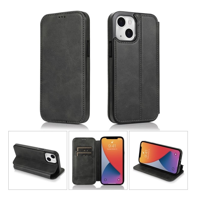 Funda de Piel con Cierre Magnético para iPhone 13