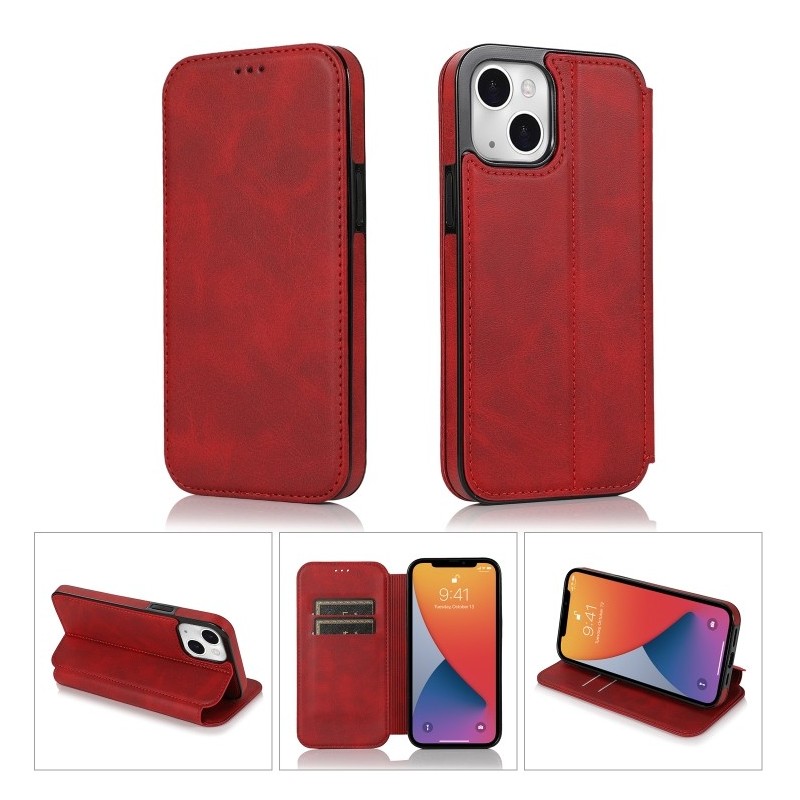 Funda de Piel con Cierre Magnético para iPhone 13